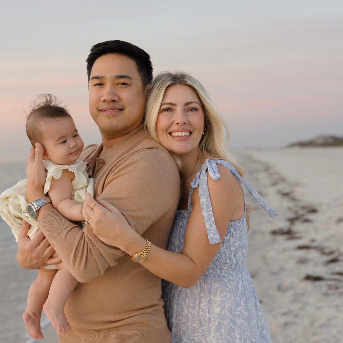 Jewelry designer Katie Dean with her family 2023