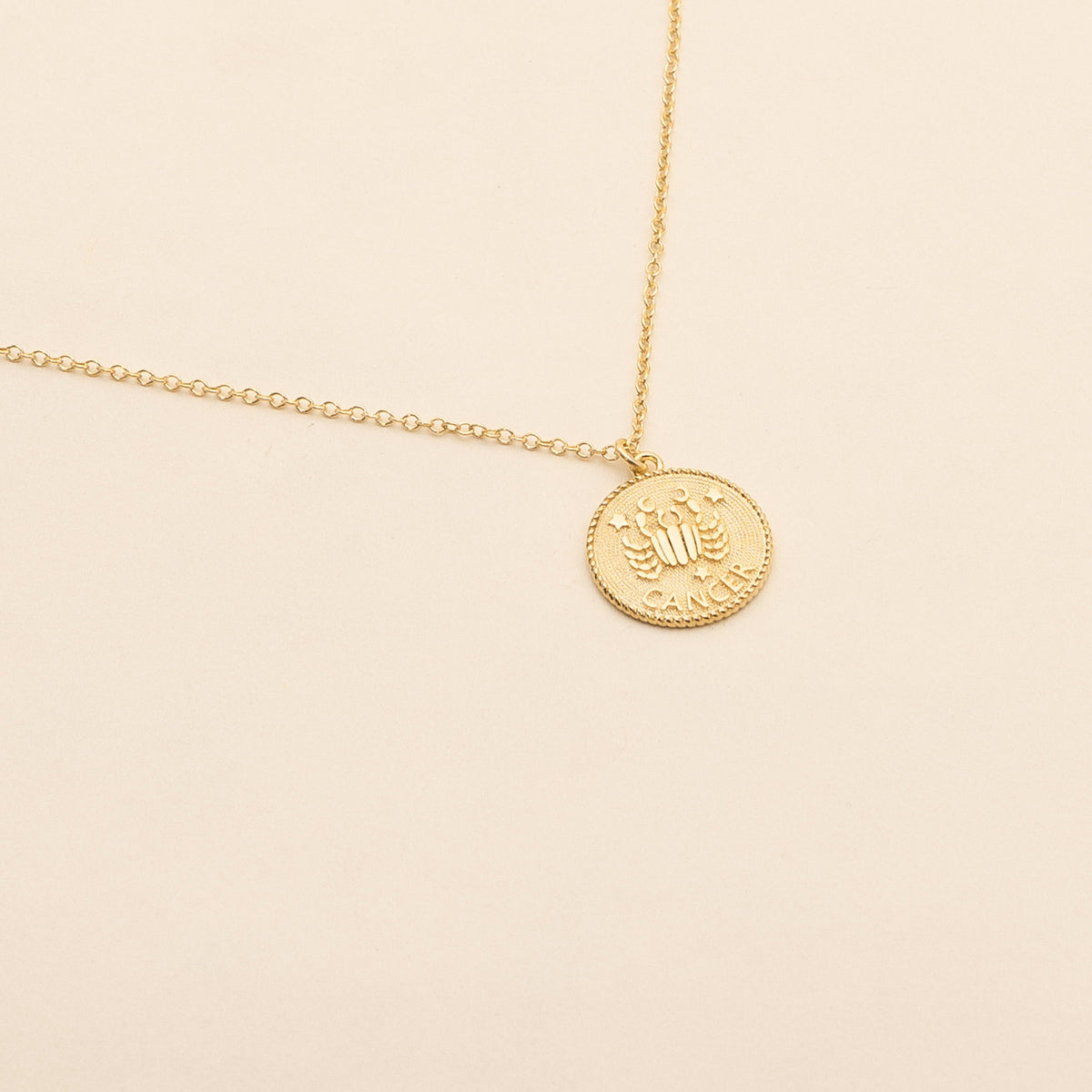 Cancer Zodiac Necklace_June 21-July 22_Katie Dean Jewelry_horoscope sign_Zodiac Collection, dainty handmade necklaces by Katie Dean Jewelry