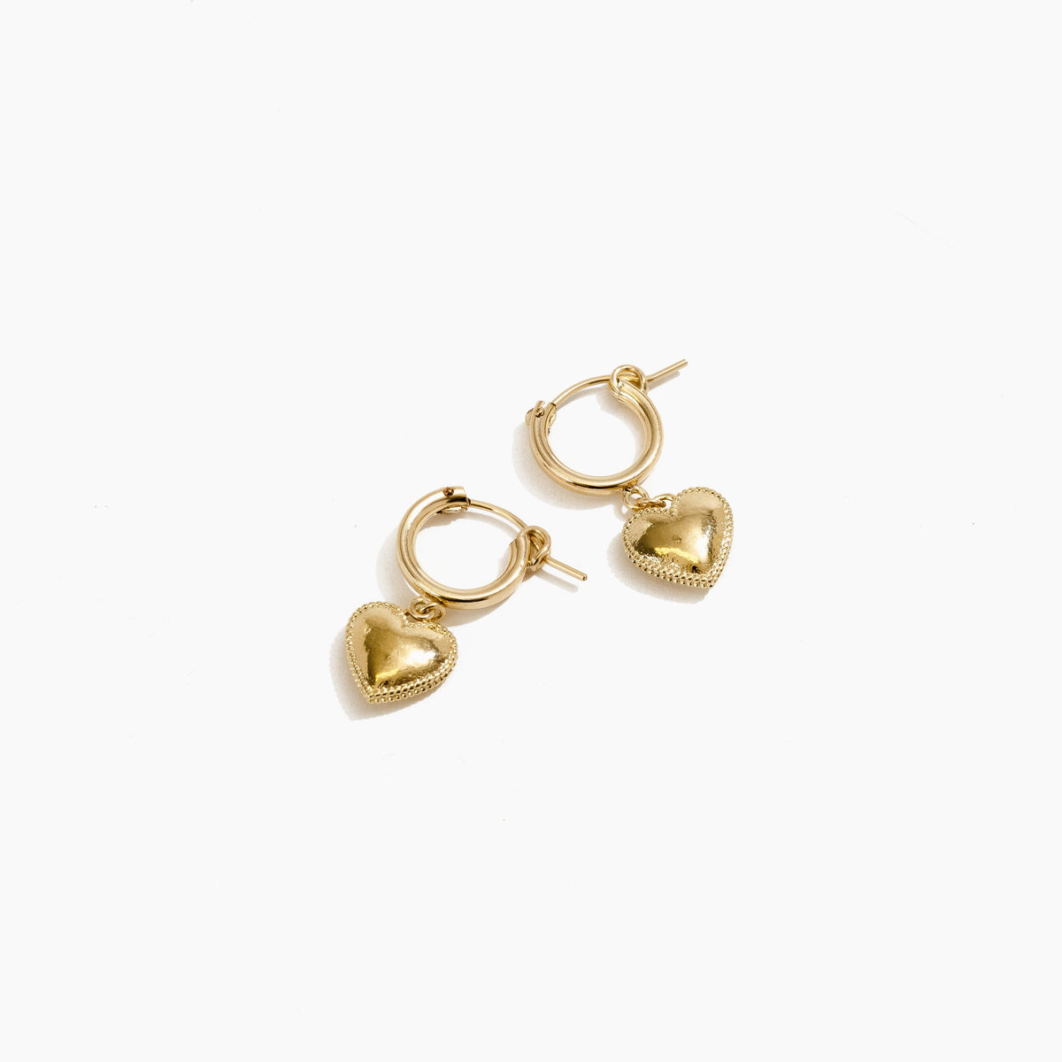 Beaded Heart Hoops by Katie Dean Jewelry, made in America