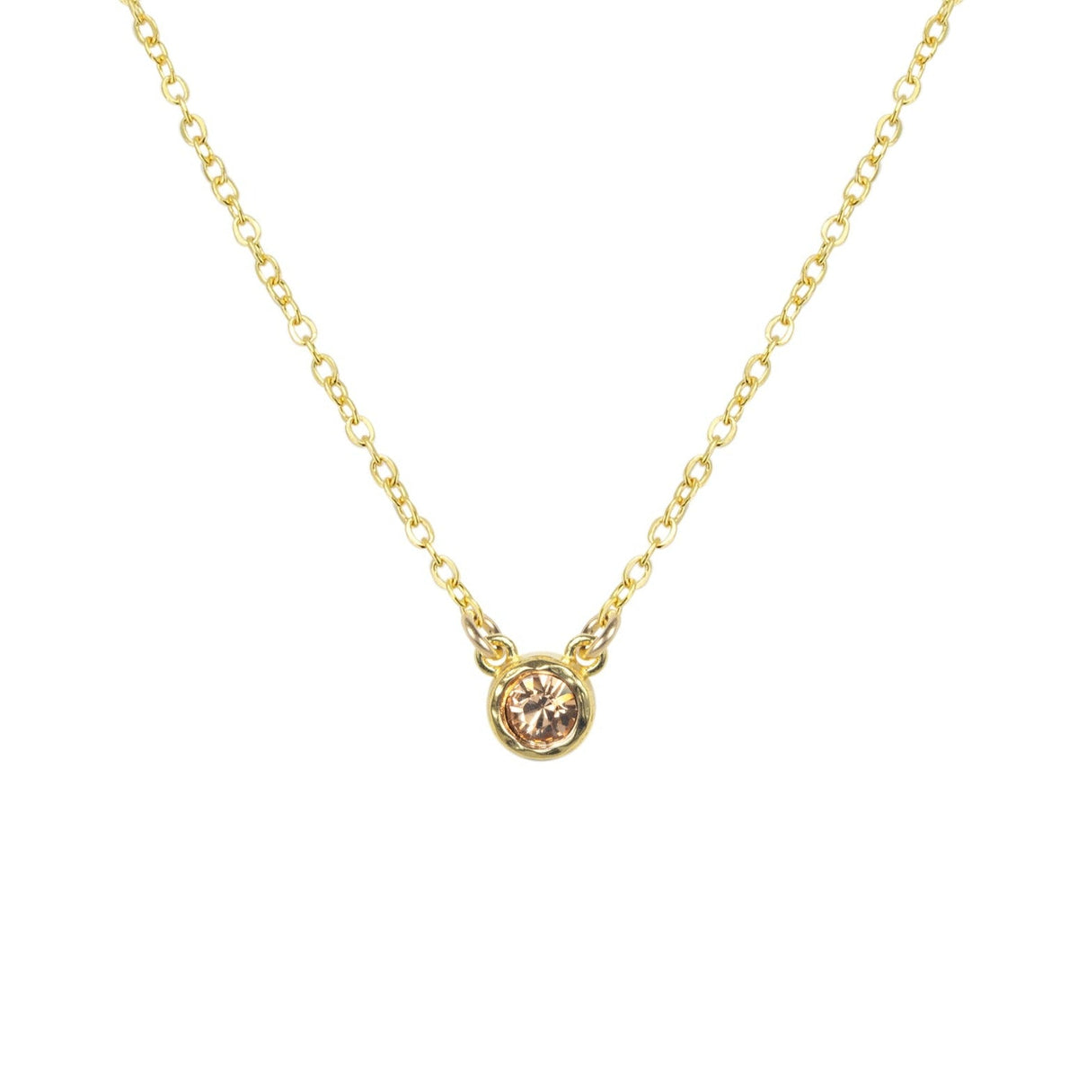 November Gold Birthstone Necklace by Katie Dean Jewelry, made in America, perfect for the dainty minimal jewelry lovers