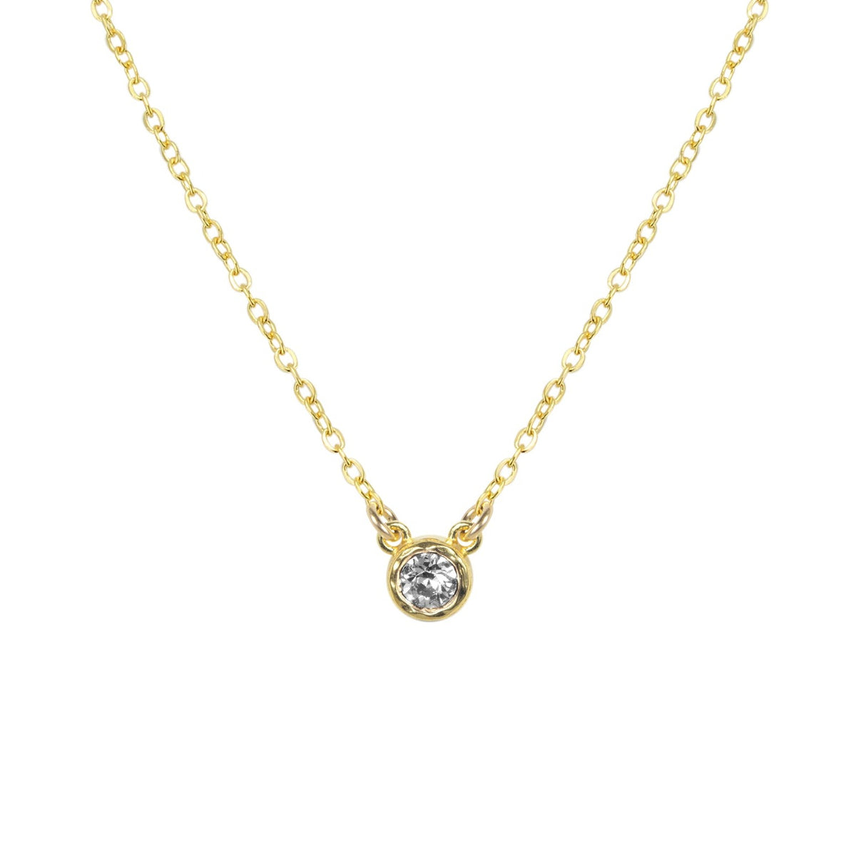 04 April Birthstone Necklace by Katie Dean Jewelry, made in America.
