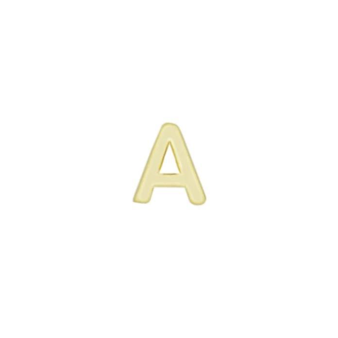 Nothing says chic like a personalized initial earring. Purchase multiple so you can mix and match - sold as singles, if you'd like a pair, order two! Handmade in America. Solid 14k Yellow Gold.