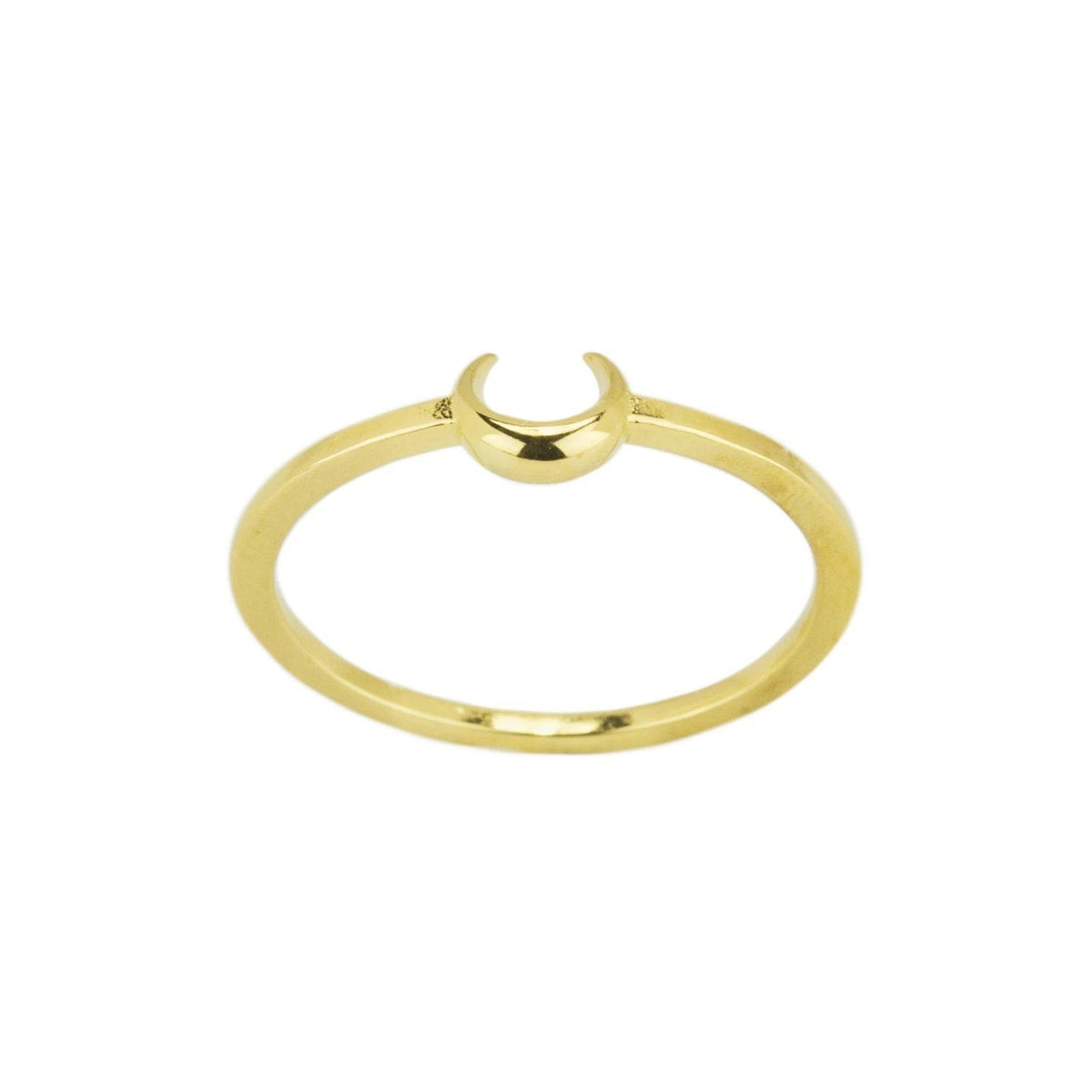 Dainty crescent moon ring made by Katie Dean Jewerly.