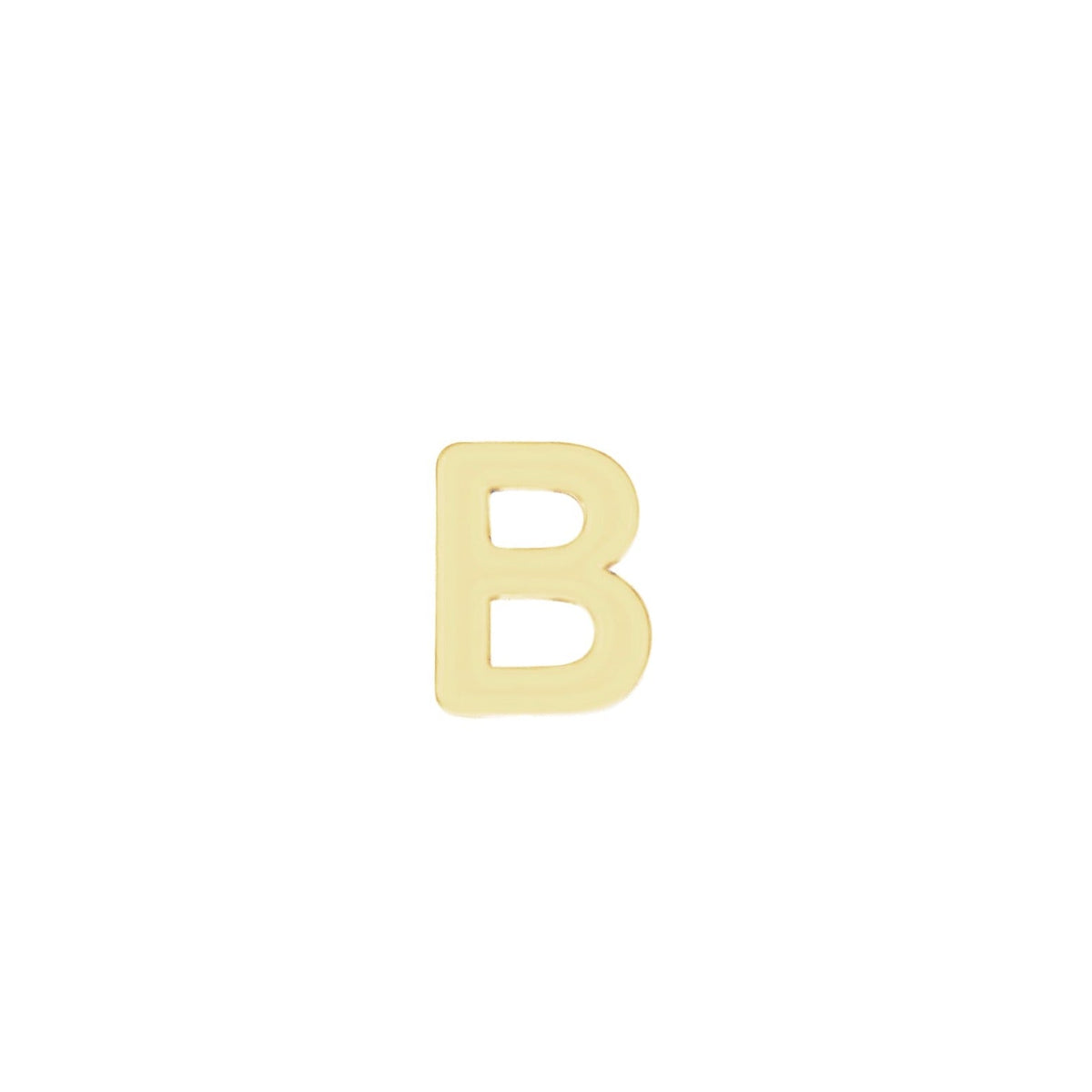Initial Stud, handmade in America by Katie Dean Jewelry. Solid 14k Yellow Gold.