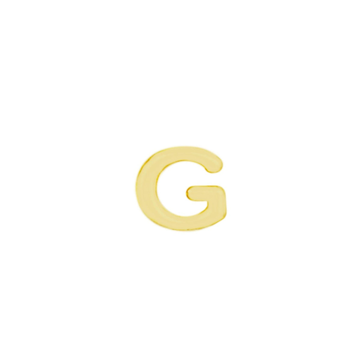 Initial Stud, handmade in America by Katie Dean Jewelry. Solid 14k Yellow Gold.