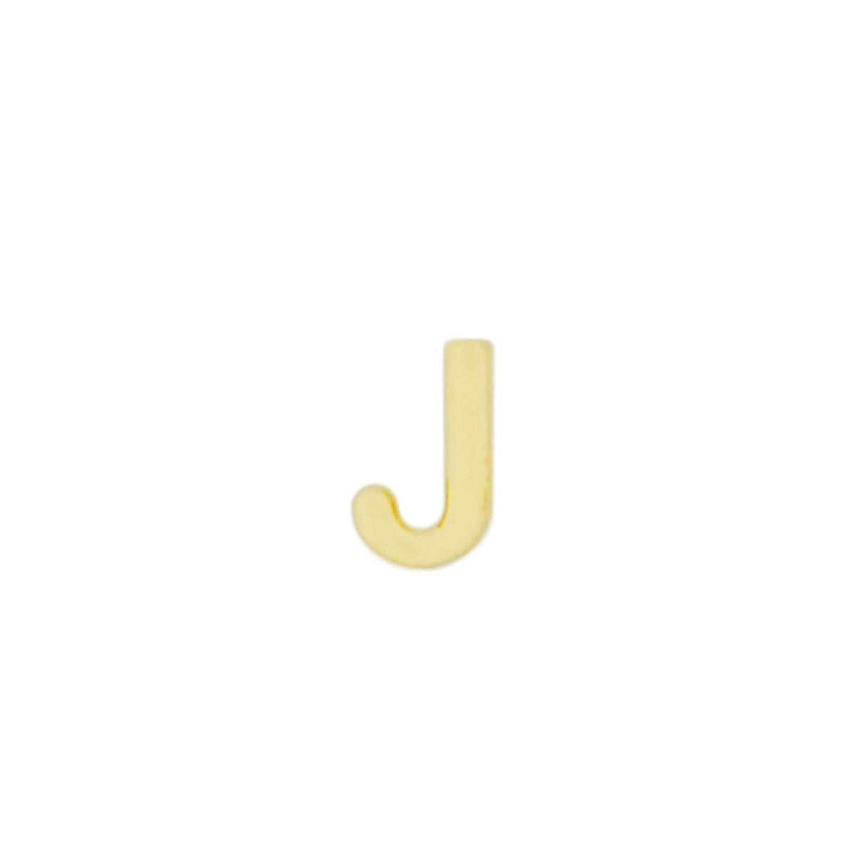 Initial Stud, handmade in America by Katie Dean Jewelry. Solid 14k Yellow Gold.