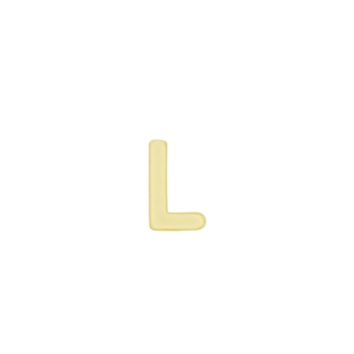 Initial Stud, handmade in America by Katie Dean Jewelry. Solid 14k Yellow Gold.