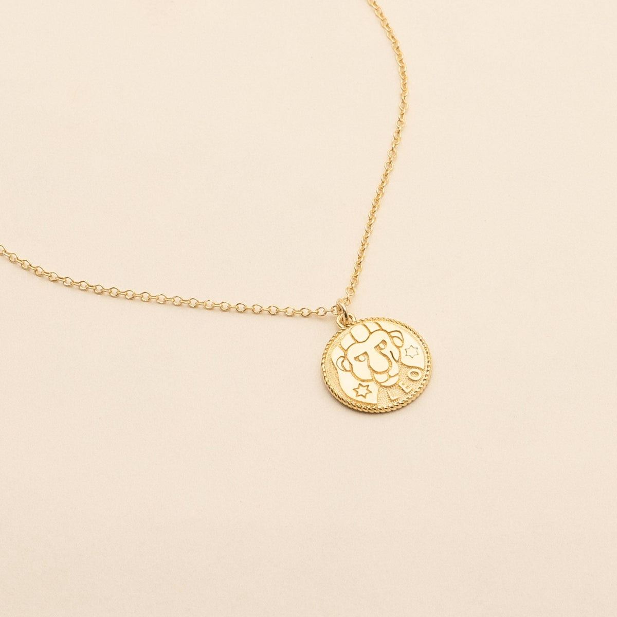 Leo Zodiac Necklace_July 23-Aug 22_Katie Dean Jewelry_horoscope sign_Zodiac Collection, dainty handmade necklaces by Katie Dean Jewelry
