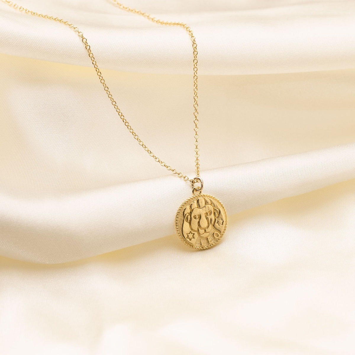 Leo Zodiac Necklace_July 23-Aug 22_Katie Dean Jewelry_horoscope sign_Zodiac Collection, dainty handmade necklaces by Katie Dean Jewelry