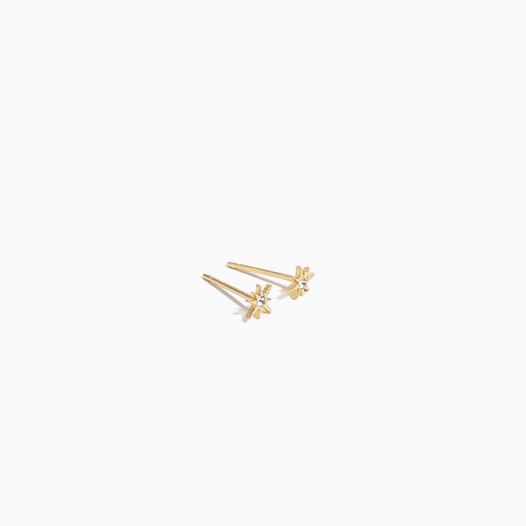 Little Dipper Studs, dainty hypoallergenic earrings perfect for the minimalist and made in America by Katie Dean Jewelry