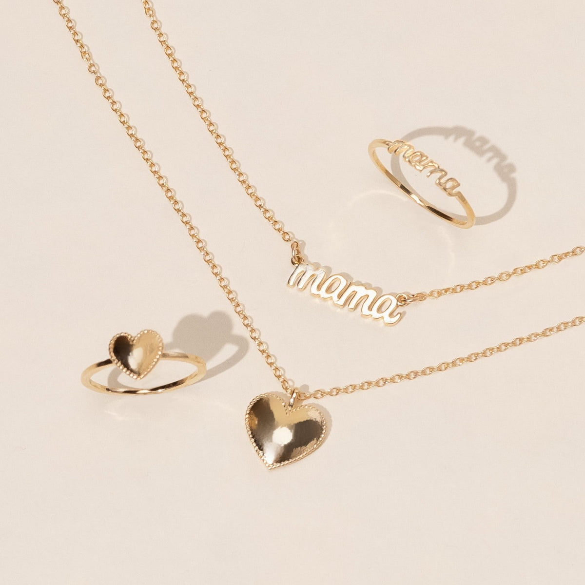 Dainty, minimal Mama Ring, it’s the stacking ring perfect for Mother’s day and handmade in America by Katie Dean Jewelry