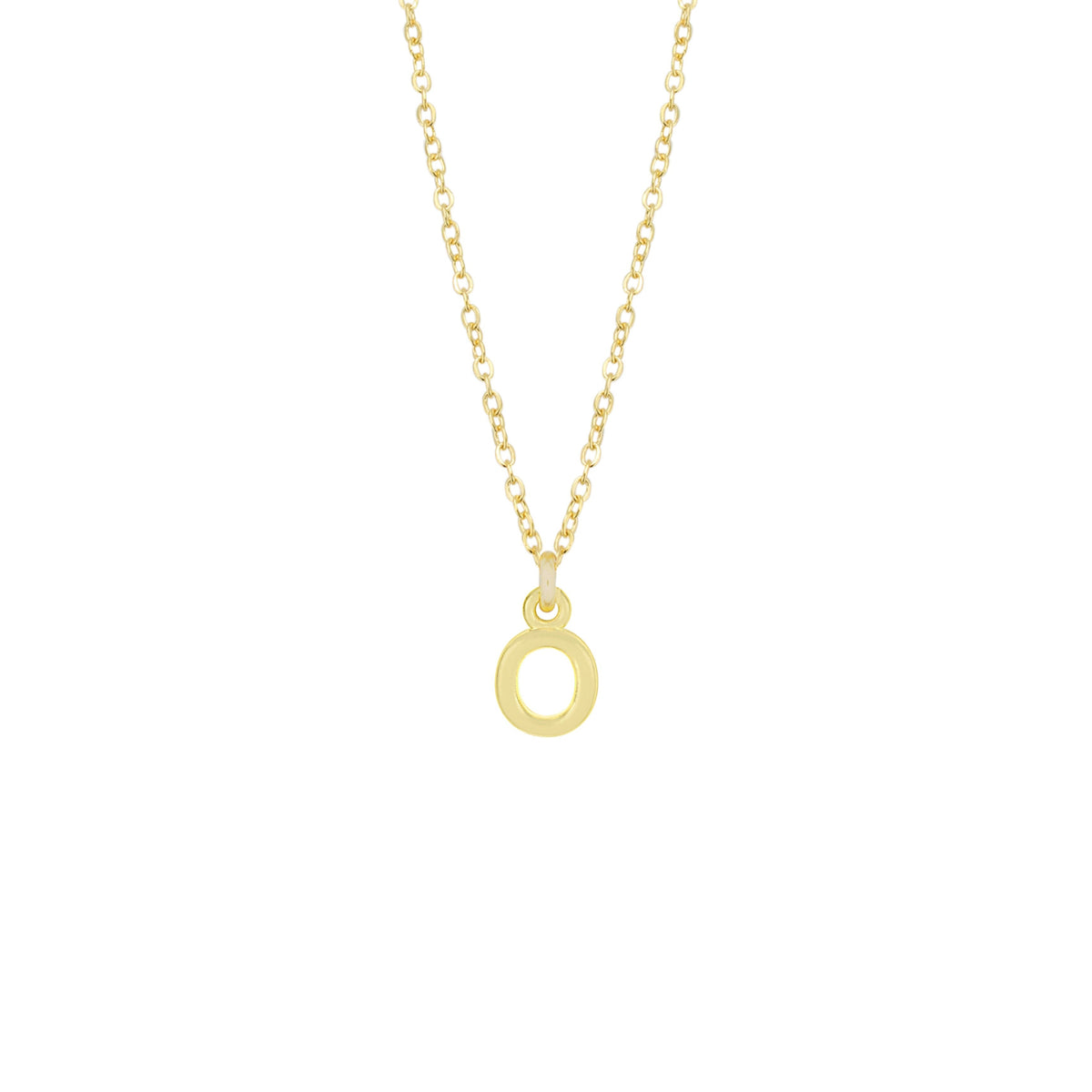 O Gold Initial Necklace by Katie Dean Jewelry, made in America, perfect for the dainty minimal jewelry lovers