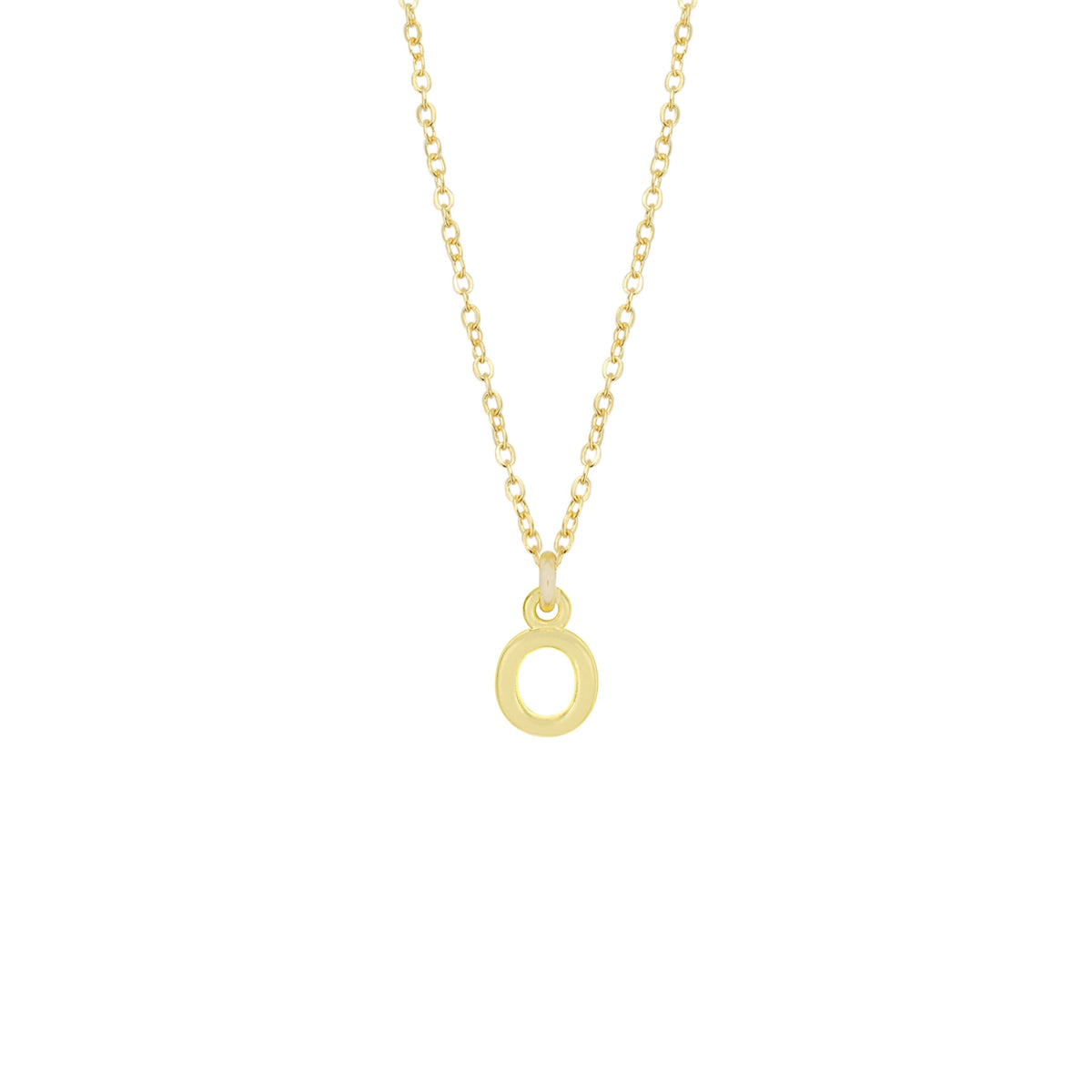 O Gold Initial Necklace by Katie Dean Jewelry, made in America, perfect for the dainty minimal jewelry lovers