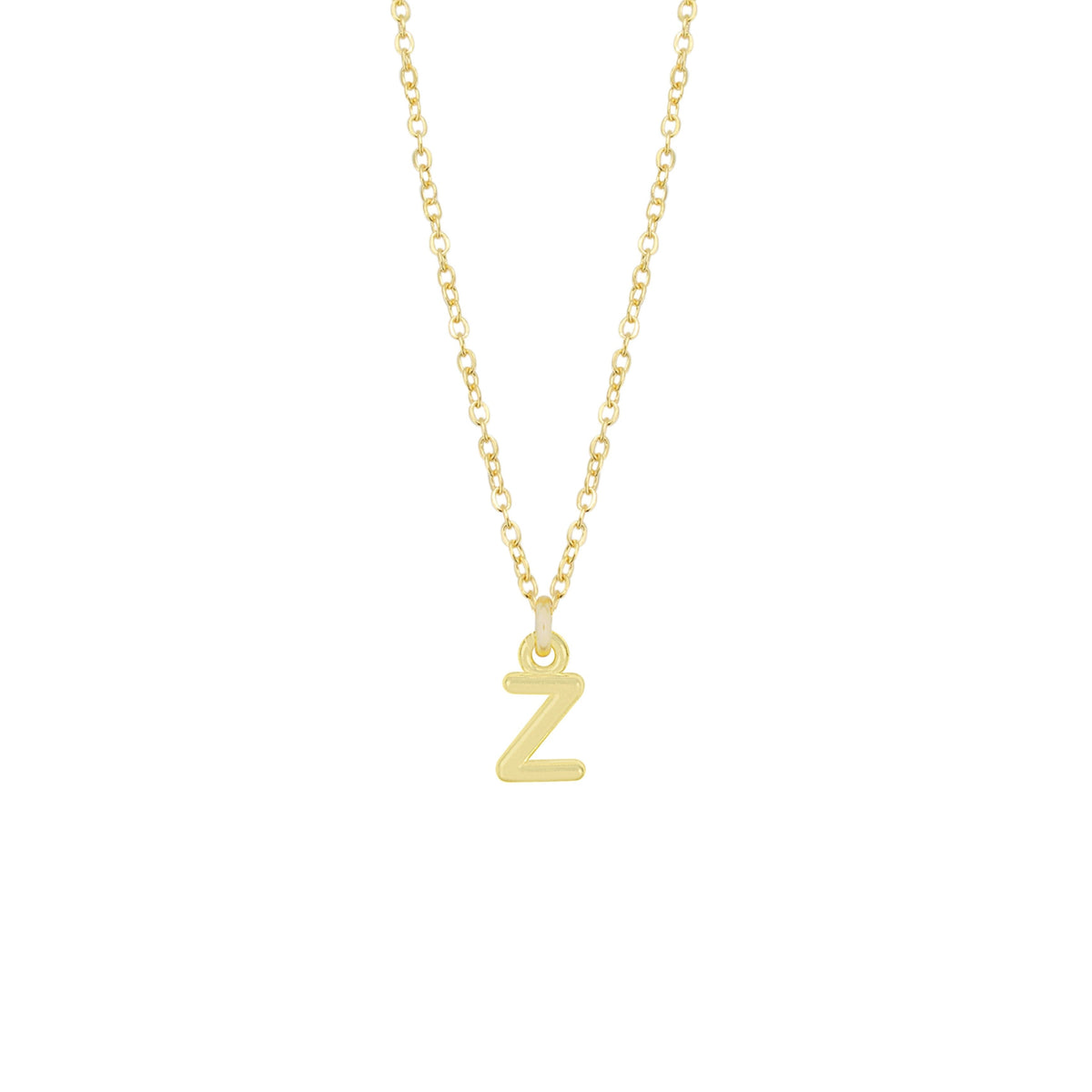 Z Gold Initial Necklace by Katie Dean Jewelry, made in America, perfect for the dainty minimal jewelry lovers