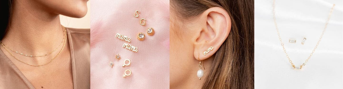 Gifts for Her collection page, made in America dainty minimal jewelry by Katie Dean Jewelry