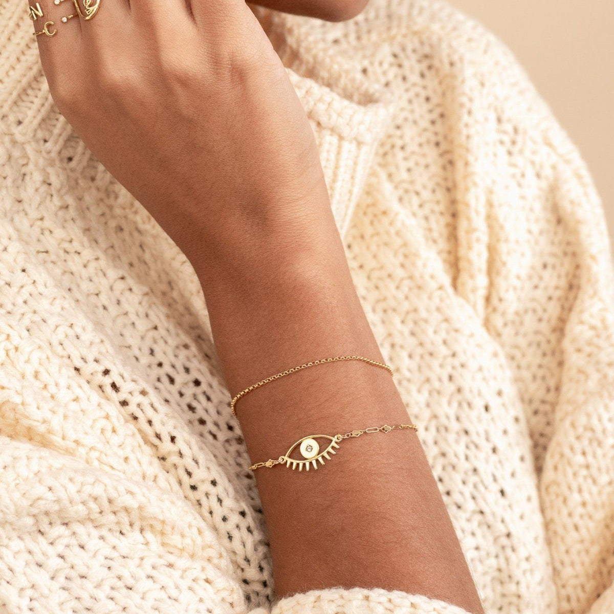 Evil Eye Bracelet, handmade by Katie Dean Jewelry