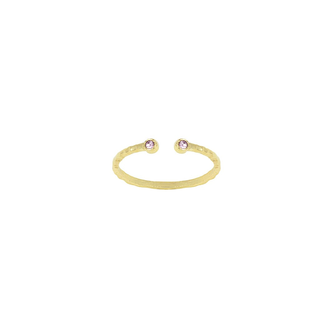 June Birthstone Stacking ring by Katie Dean Jewelry, made in America, perfect for the dainty minimal jewelry lovers