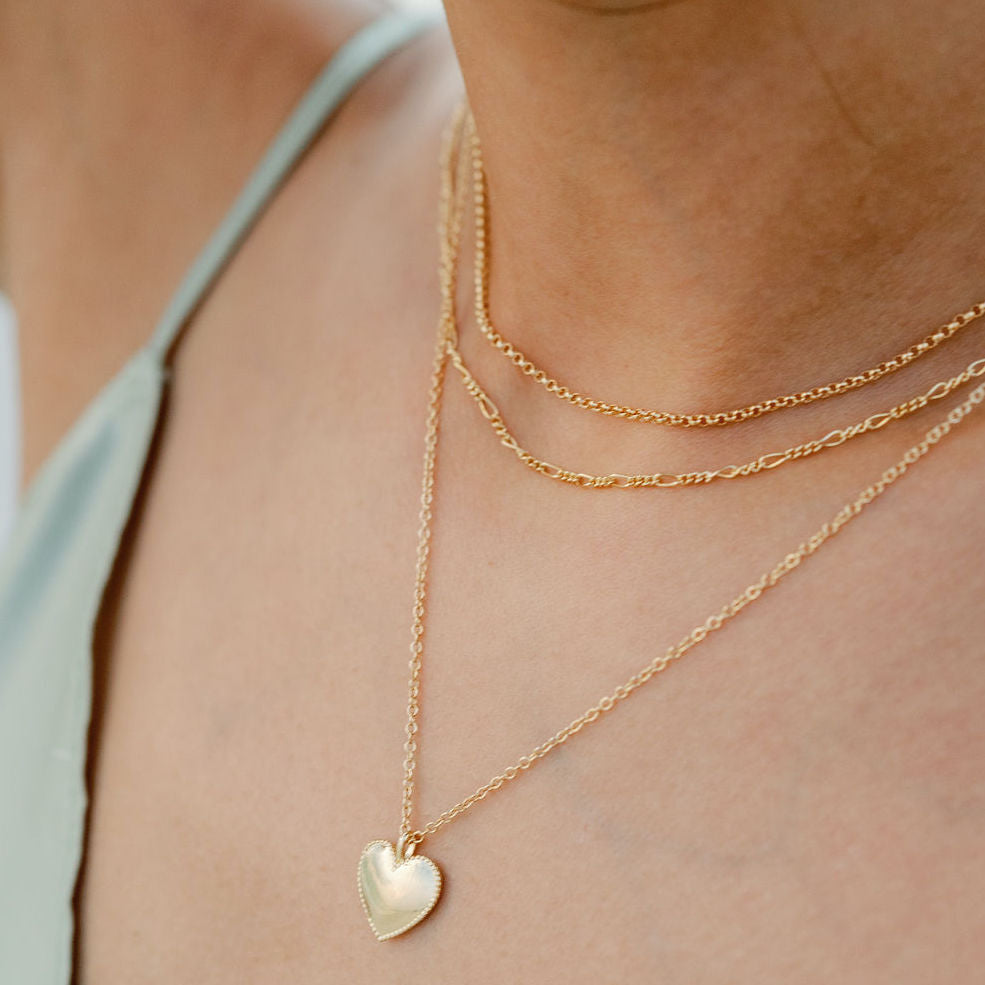 Gold Rolo choker made in America by Katie Dean Jewelry