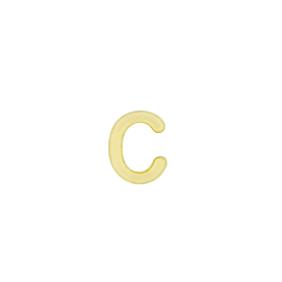 Initial Stud, handmade in America by Katie Dean Jewelry. Solid 14k Yellow Gold.