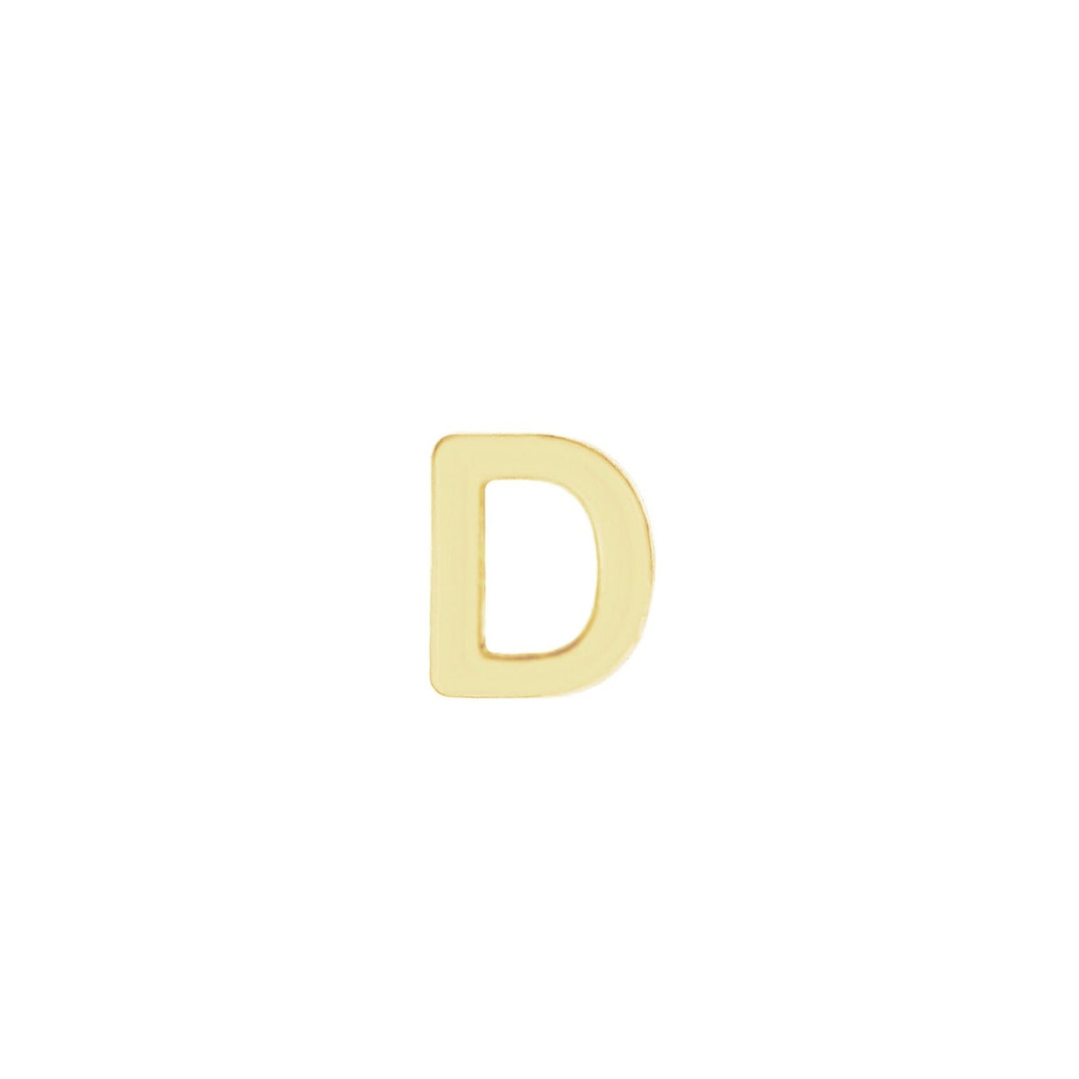 Initial Stud, handmade in America by Katie Dean Jewelry. Solid 14k Yellow Gold.