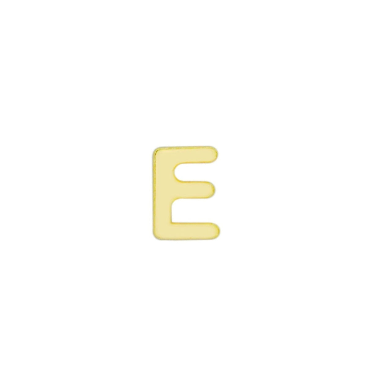 Initial Stud, handmade in America by Katie Dean Jewelry. Solid 14k Yellow Gold.