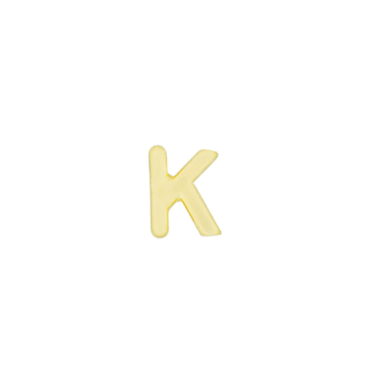Initial Stud, handmade in America by Katie Dean Jewelry. Solid 14k Yellow Gold.