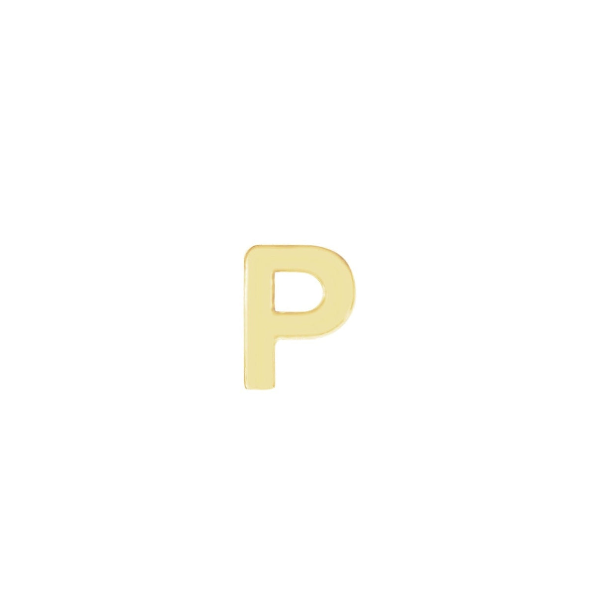 Initial Stud, handmade in America by Katie Dean Jewelry. Solid 14k Yellow Gold.