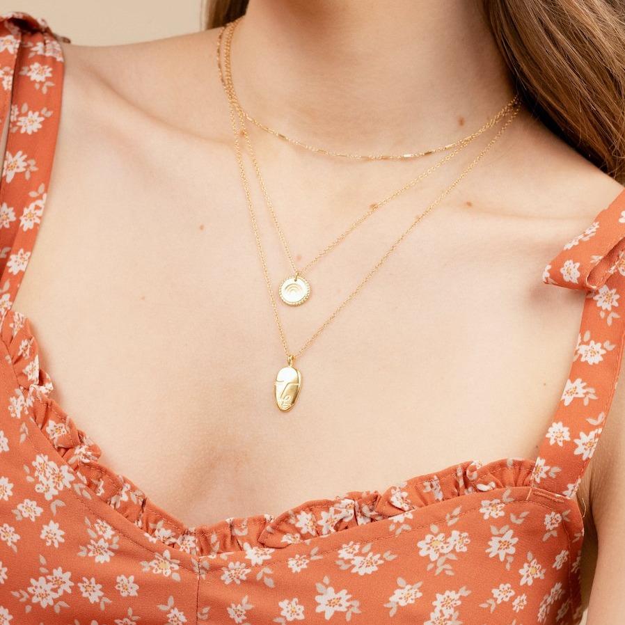 Artist Face Necklace handmade by Katie Dean Jewelry. Inspired by Matisse and Picasso.