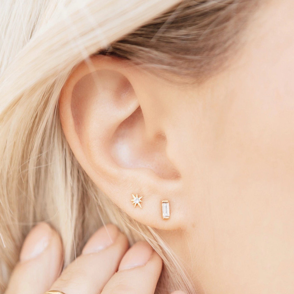 Star light star bright, first studs I see tonight!  Your wish is our command with these beautiful, dainty starburst stud earrings. Plus, they're a best seller. Handmade in California by Katie Dean Jewelry. Nickel free and hypoallergenic.