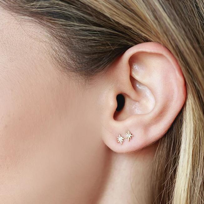 Star light star bright, first studs I see tonight!  Your wish is our command with these beautiful, dainty starburst stud earrings. Plus, they're a best seller. Handmade in California by Katie Dean Jewelry. Nickel free and hypoallergenic.