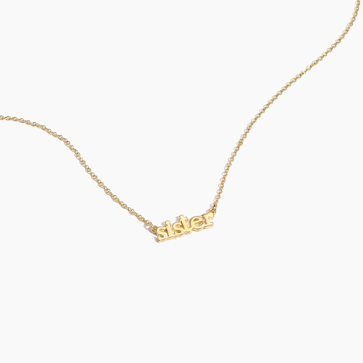Gold Sister Necklace by Katie Dean Jewelry, made in America, perfect for the dainty minimal jewelry lovers 