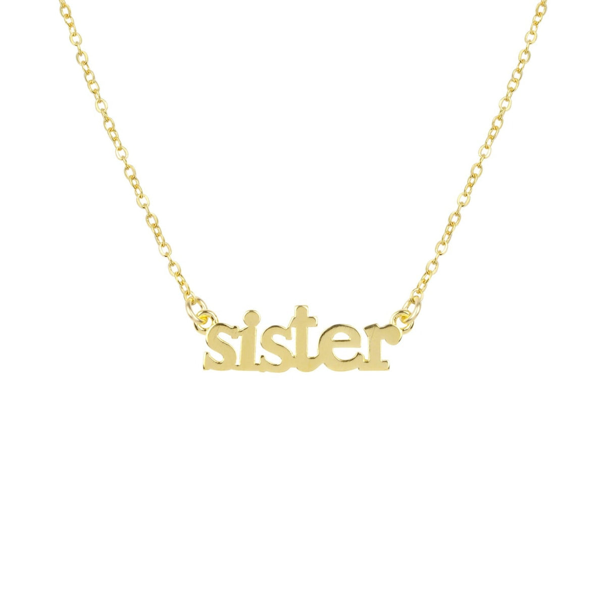 Gold Sister Necklace by Katie Dean Jewelry, made in America, perfect for the dainty minimal jewelry lovers 