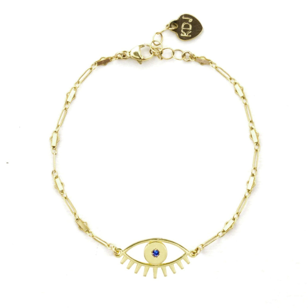 Keeping all bad juju away from you! Let this pretty Evil Eye Bracelet protect you from bad vibes and spread the love to one and all.  Handmade in California by Katie Dean Jewelry.