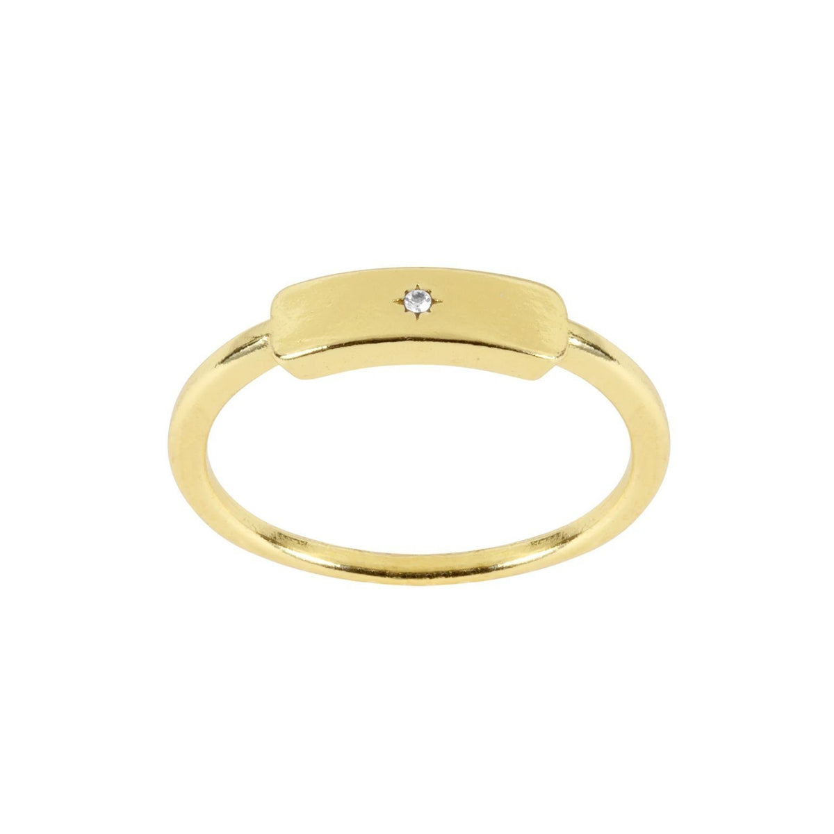 So classic, so fine, so you. Add this refined Rectangle Ring to your layering party.  Handmade in California by Katie Dean Jewelry.